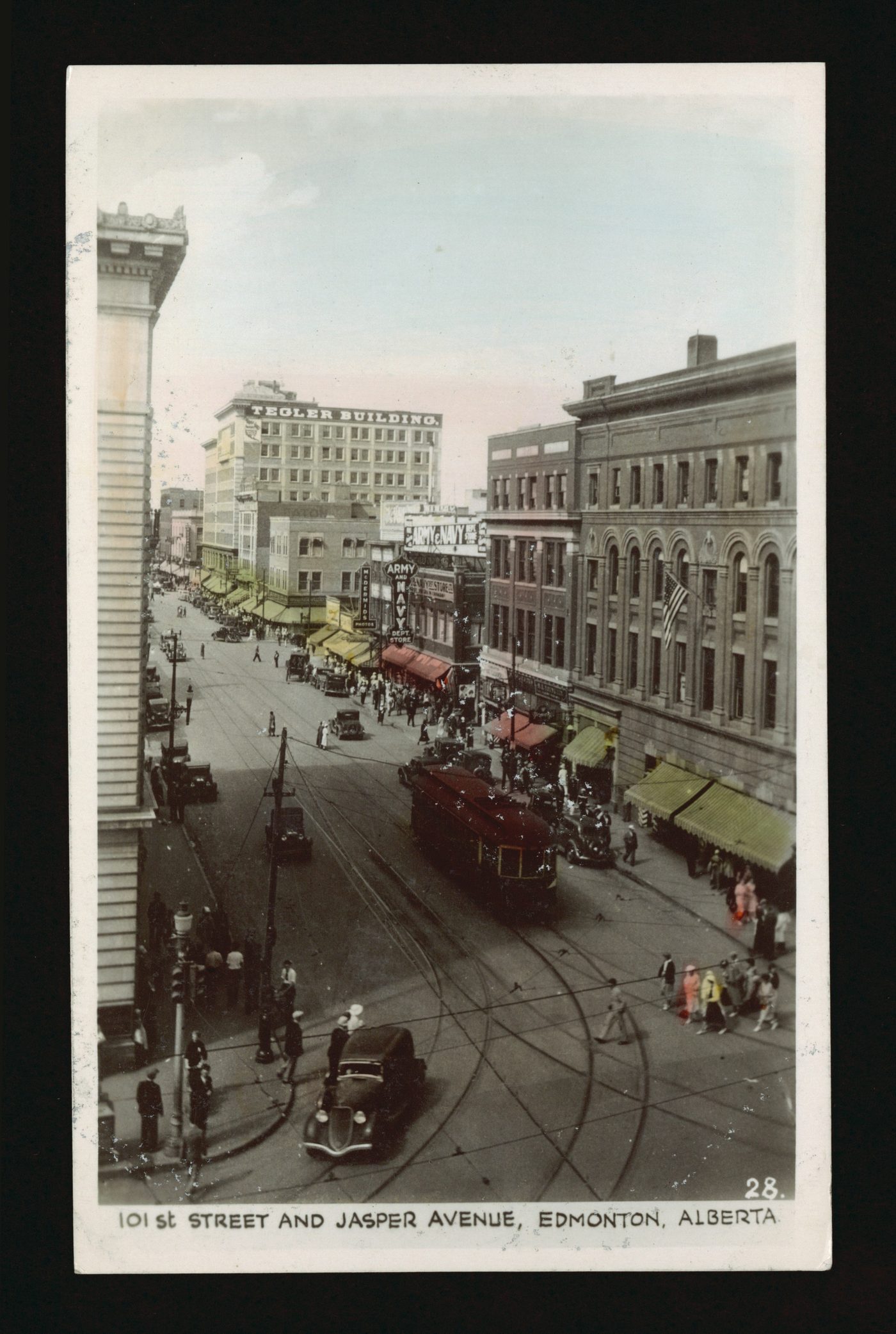101st Street and Jasper Avenue, Edmonton, circa 1910
